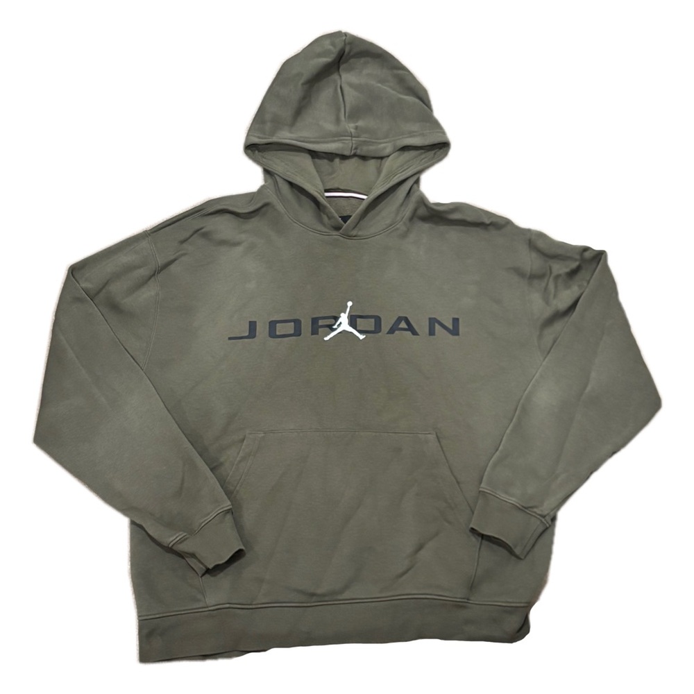 Jordan Men's Green Logo Hoodie